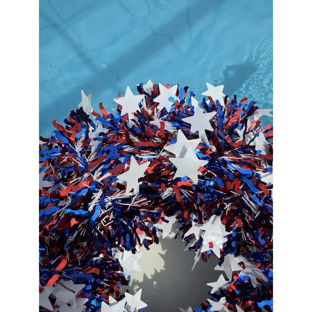 Stars & Stripes Tinsel Wreath 16